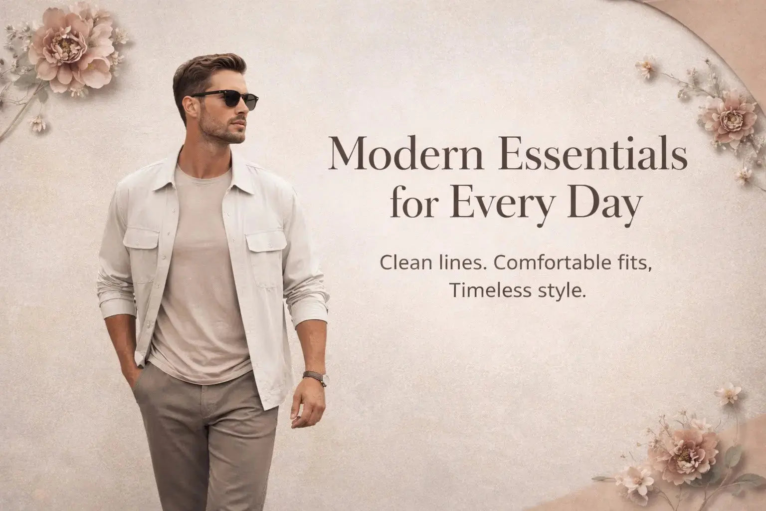 Menswear - Modern essentials for every day featuring clean lines and comfortable fits.