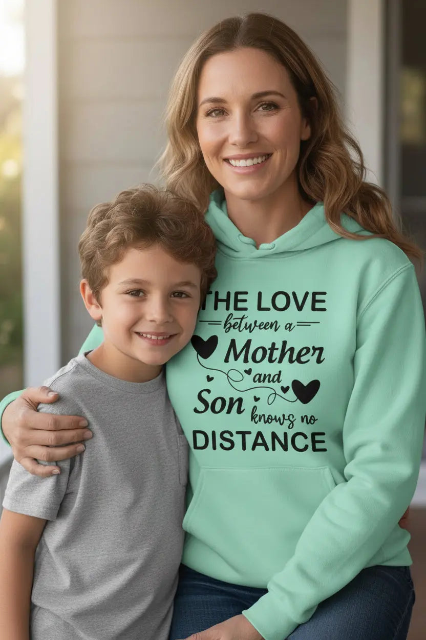 The Love Between A Mother And Son Knows No Distance Hoodie