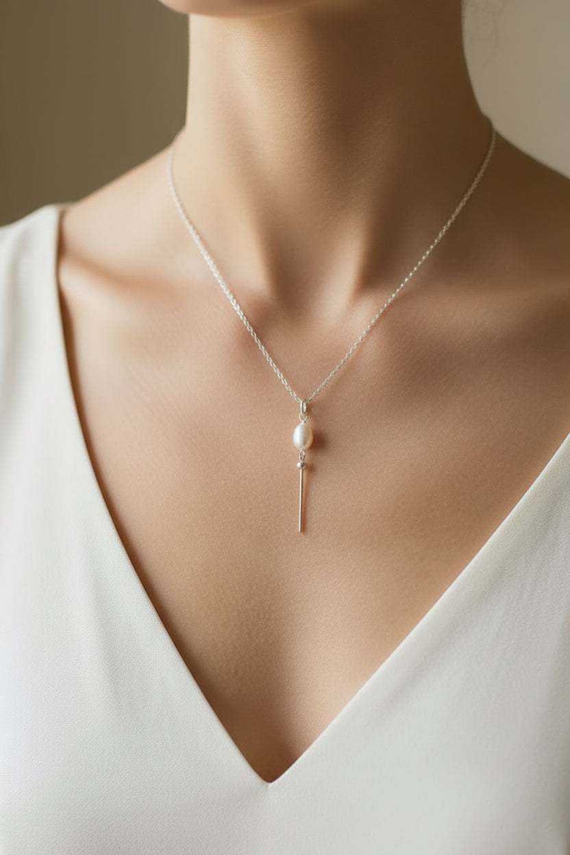 Freshwater Pearl Bar Necklace